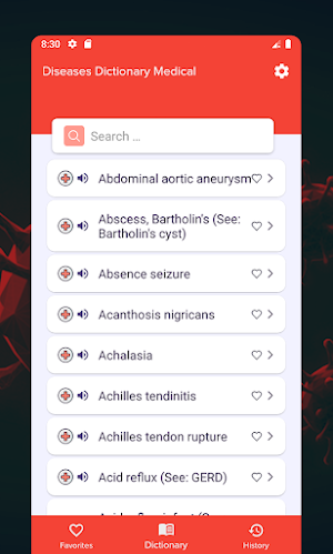 Diseases Dictionary Medical Screenshot 1