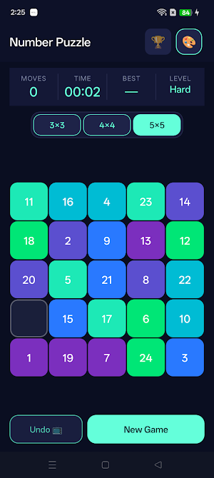 Sliding Number Puzzle Game Screenshot 3
