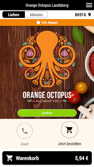 Pizza Orange Octopus Screenshot 0