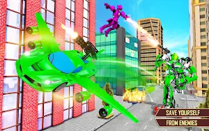 Flying Car Transform Robot Shooting Simulator Screenshot 0
