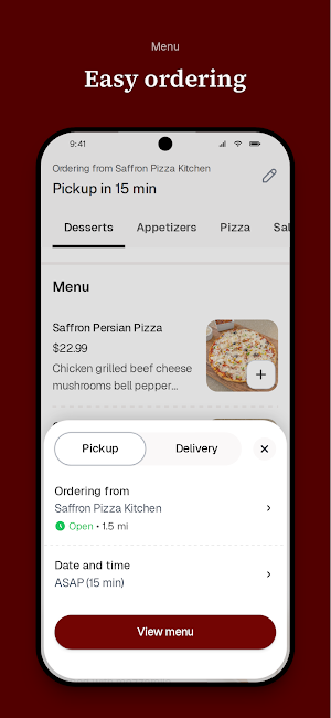 Saffron Pizza Kitchen Screenshot 2