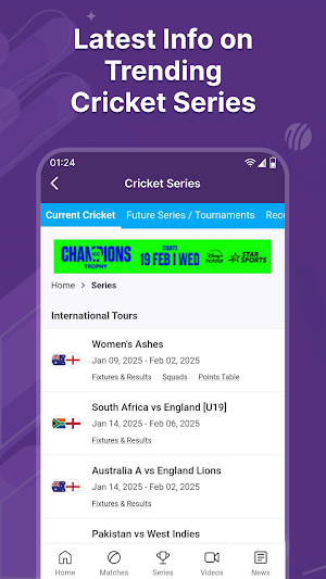 Cricket Live Score Screenshot 2