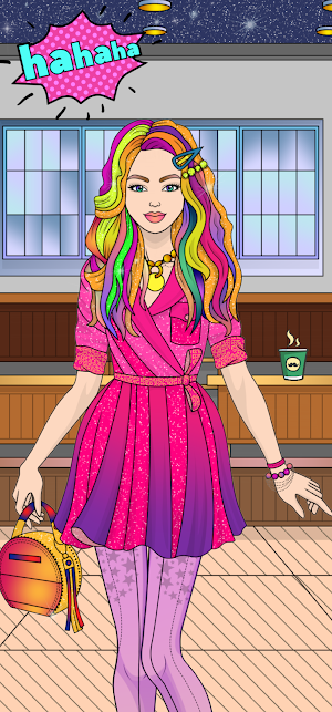 College Girl Coloring Dress Up Screenshot 1
