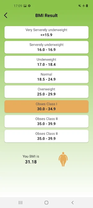 My BMI-Body Mass Index Screenshot 2