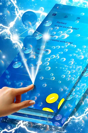 Water Bubbles SMS Theme screenshot 1