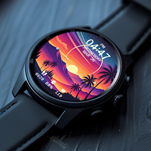 Key WF63 Sunset Watch Face Screenshot 2