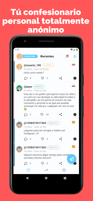 Confesiones - Cuenta tu Secreto 100% anónimo 🤐 Screenshot 2