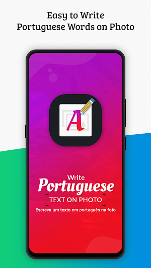 Write Portuguese Text on photo Screenshot 0