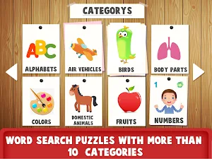 Educational Word Search Game For Kids - Word Games Screenshot 1
