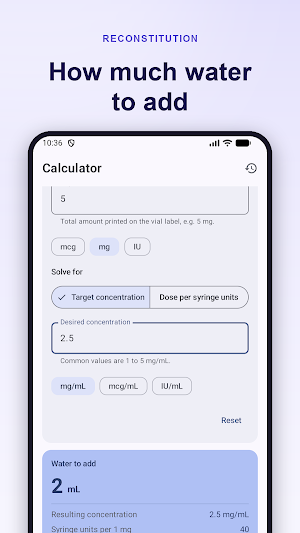 Peptide Calculator & Tracker Screenshot 1