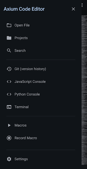 Axium Code Editor Screenshot 2