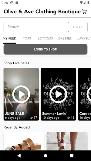 Olive & Ave Clothing Boutique Screenshot 1