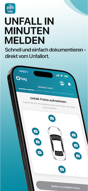 TAG Kfz Unfall melden Screenshot 0