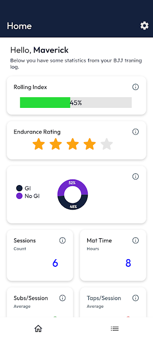 BJJ Notes Progress Tracker App Screenshot 0
