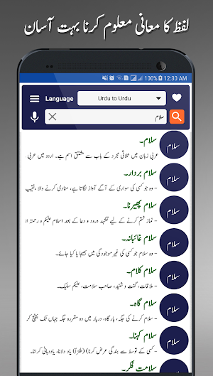 Offline Urdu Lughat – Urdu to Urdu Dictionary Screenshot 1