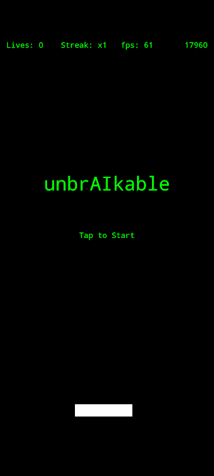 unbrAIkable: Infinite Breakout Screenshot 0
