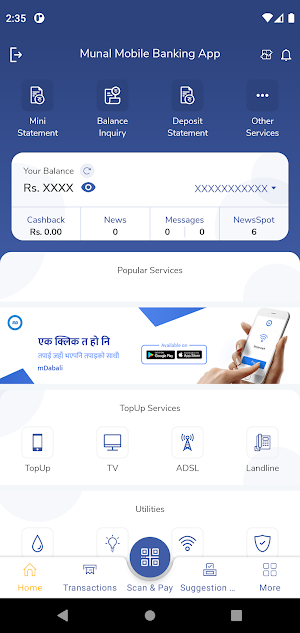 Munal Mobile Banking App Screenshot 3