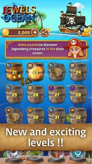 Jewels Ocean: Match3 Puzzle Adventure Screenshot 1