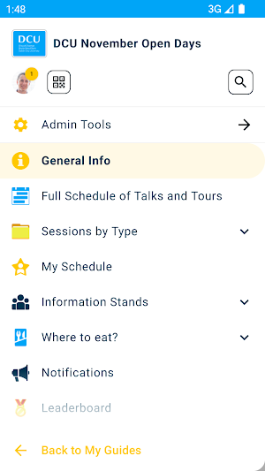 DCU Open Day Guide Screenshot 2