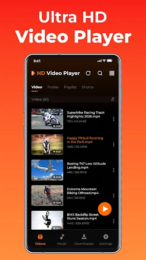 4K Video Player & Music Player Screenshot 1