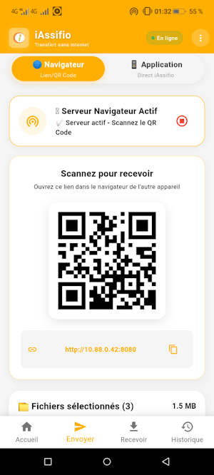 iAssifio : Transfert sans Net Screenshot 3