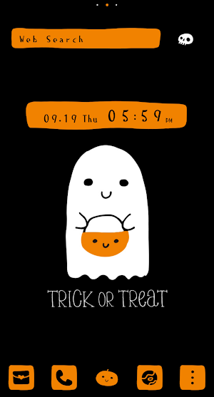 Ghostly Halloween Theme +HOME Screenshot 0