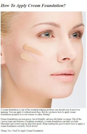 How To Apply Cream Foundation Screenshot 0