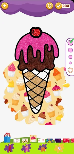 Ice Cream Coloring Pages Screenshot 2