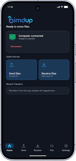 BimdUP: Wireless File Transfer Screenshot 0