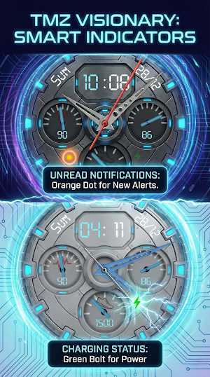 Watch Face Hybrid Digital TMZ Screenshot 3
