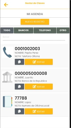 Gestor de Claves Screenshot 2