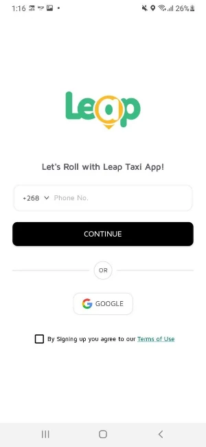 Leap Taxi App Screenshot 1