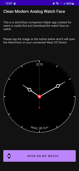 Clean Modern Analog Watch Face Screenshot 1