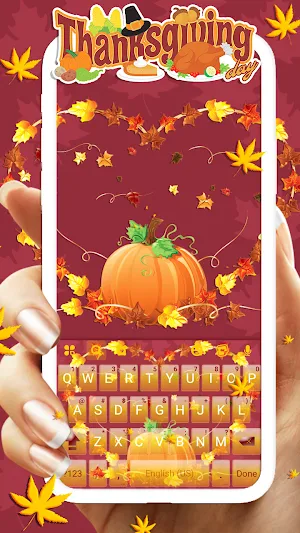 Heart Thanksgiving Keyboard Theme Screenshot 0