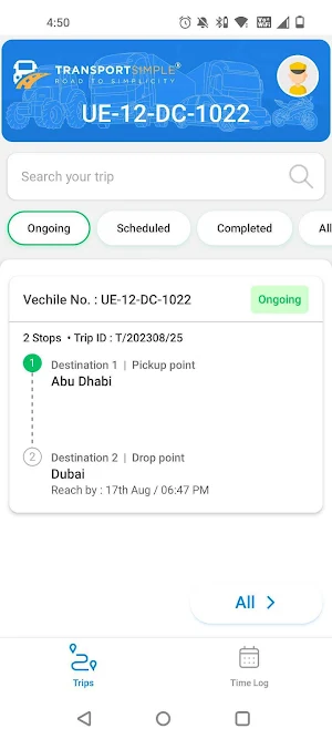 Employee App | TransportSimple Screenshot 1