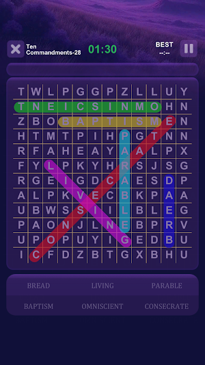 Bible word search game puzzle Screenshot 2