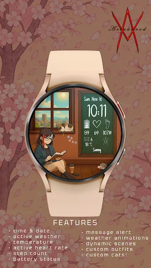 Anime Live Weather Watch Face Screenshot 1