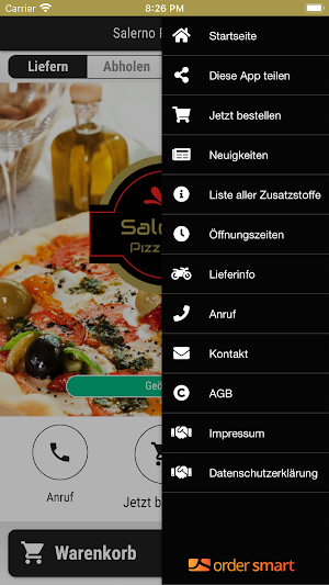 Salerno Pizza Taxi Screenshot 2