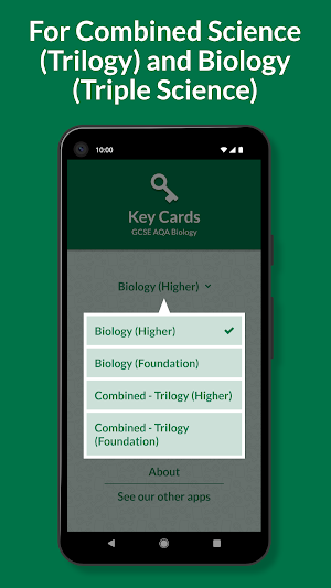 Key Cards GCSE AQA Biology Screenshot 2