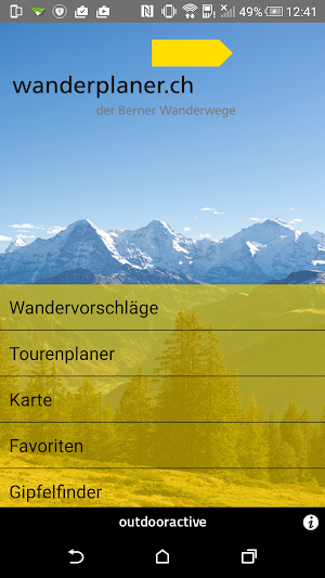 Wanderplaner BernerWanderwege Screenshot 0