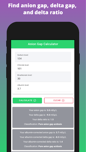 Anion Gap Calculator - Acid Base Balance Screenshot 0