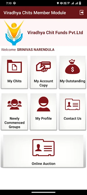 Viradhya Chits Member Module Screenshot 0