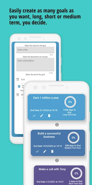 Long and Short Term Goals Planner - gPlanner Screenshot 1
