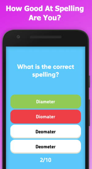 Spelling Test Quiz Screenshot 0