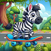 Skater Zebra Rush Game