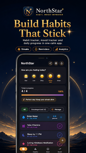NorthStar-Habit, Mood Improver Screenshot 0