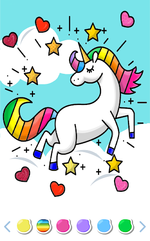 Unicorn Coloring Book & Unicorn Games for Girls Screenshot 1