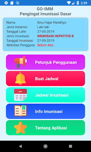 GO-IMM (Pengingat Imunisasi Dasar) Screenshot 1
