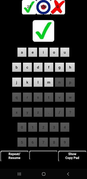 20 WPM CW Morse code trainer Screenshot 2