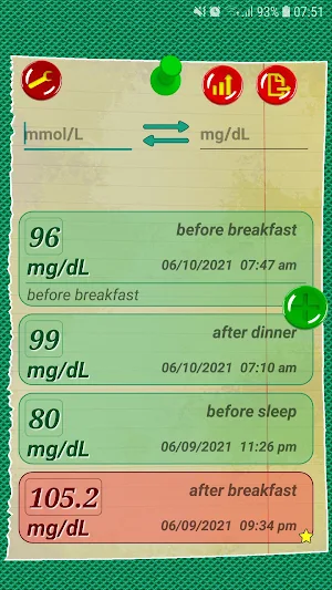 Blood Sugar Diabetes Tracker Screenshot 0